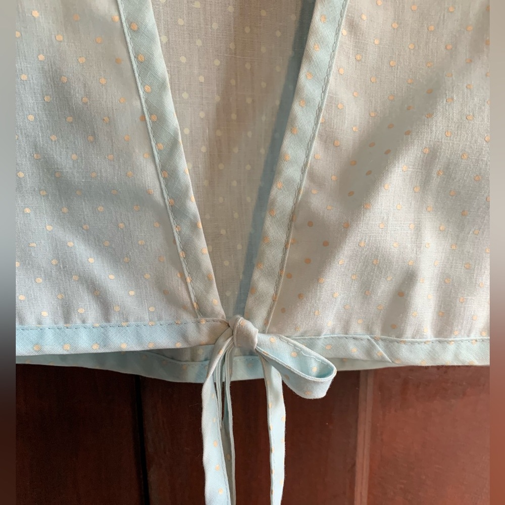 Vintage, cropped babydoll tie top
